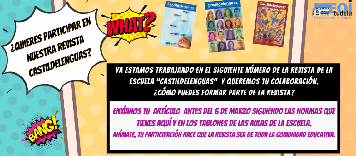Participa en el nuevo número de la Revista de la Escuela